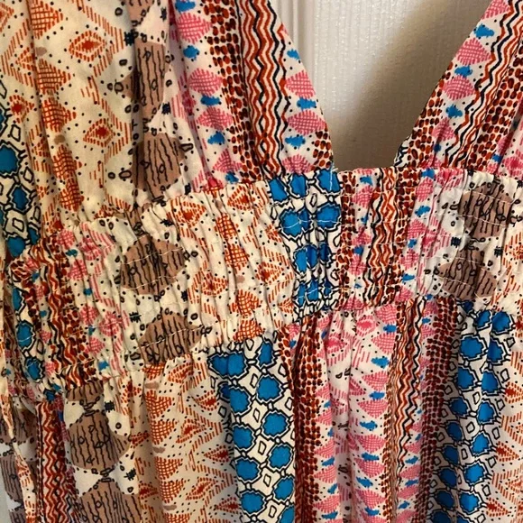 Lulu's Multicolor Patterned Maxi Dress - Picture 3 of 9